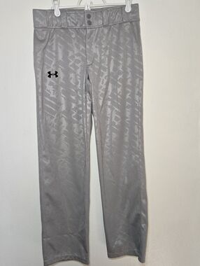 Under Armour Youth XL Clean Up Baseball Uniform Pants Gray 1236996